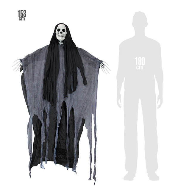 Bambola di Halloween Fantasma Nero 1,53 m