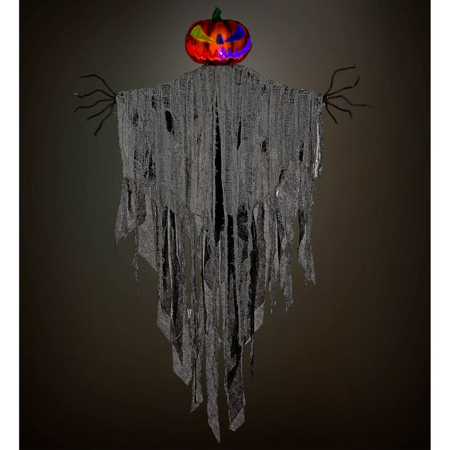 Bambola di Halloween Spaventapasseri con occhi lampeggianti 1,52 m