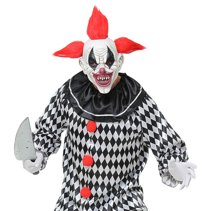Maschera di Halloween Rosso Bianco Clown