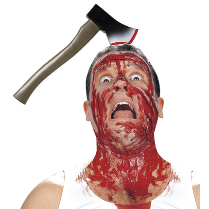 Cerchietto di Halloween con ascia e sangue