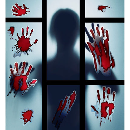 Adesivi di Halloween Mani insanguinate