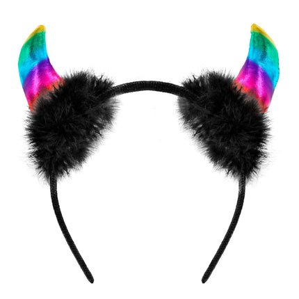 Cerchietto per capelli di Halloween Diavolo Arcobaleno