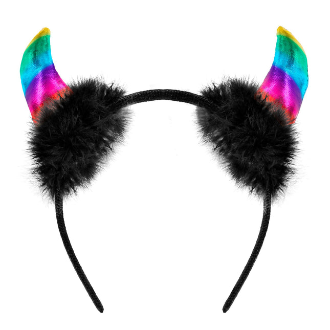 Cerchietto per capelli di Halloween Diavolo Arcobaleno