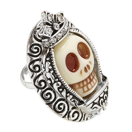 Anello di Halloween Teschio d'argento