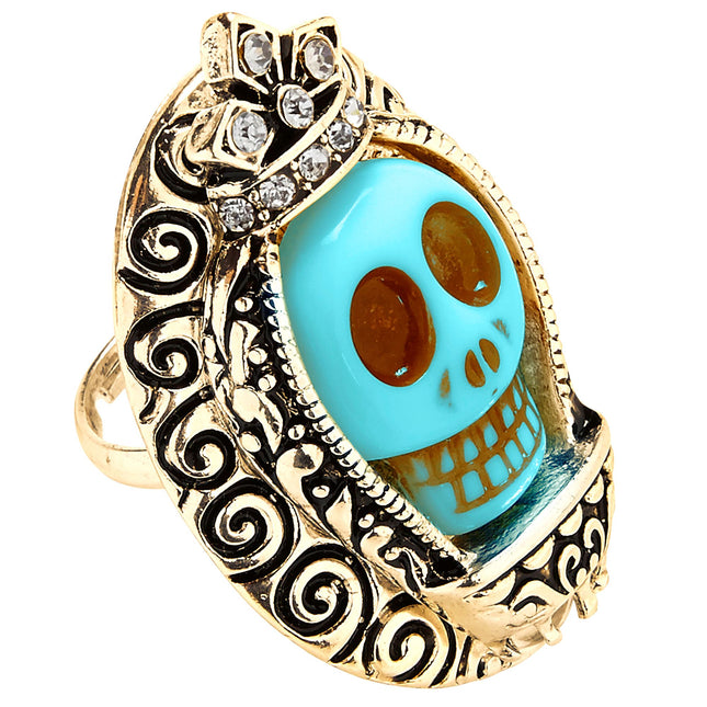 Anello di Halloween Teschio Blu