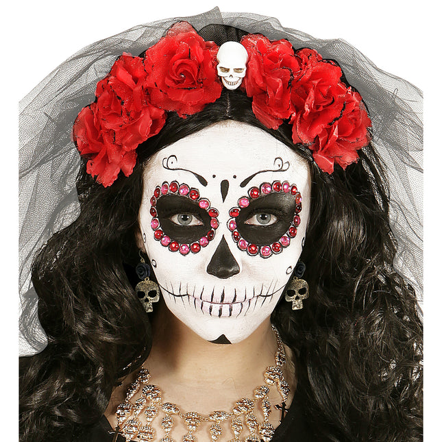 Orecchini Halloween Teschio Nero Oro