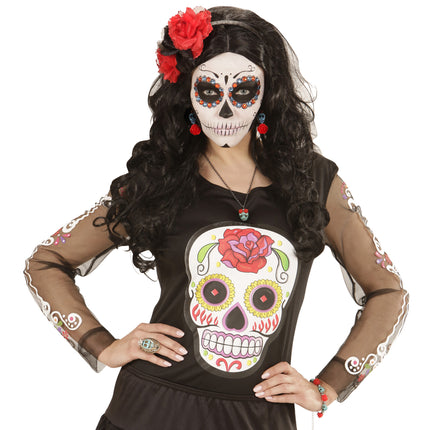 Orecchini Halloween Teschi con Rosa