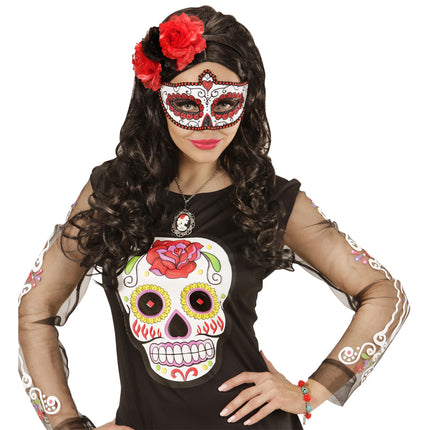 Bracciale Halloween Teschio Rosso Blu