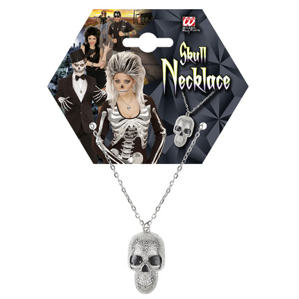 Collana di Halloween Teschio d'argento