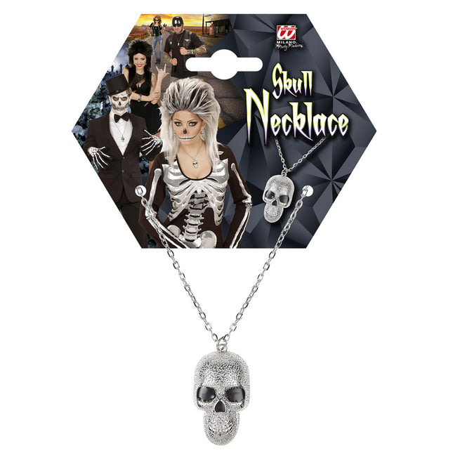 Collana di Halloween Teschio d'argento