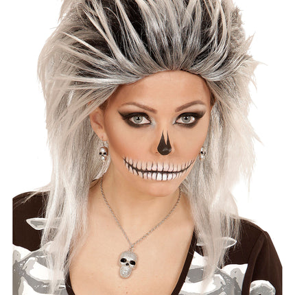 Collana di Halloween Teschio d'argento