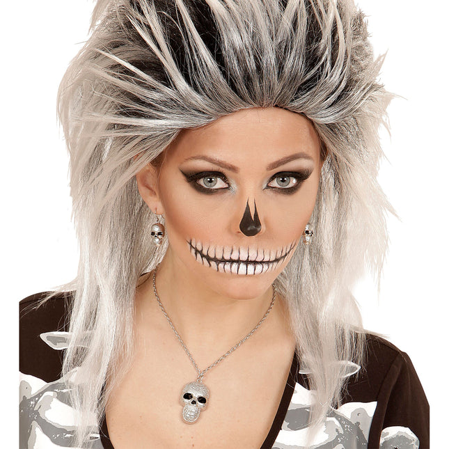 Collana di Halloween Teschio d'argento