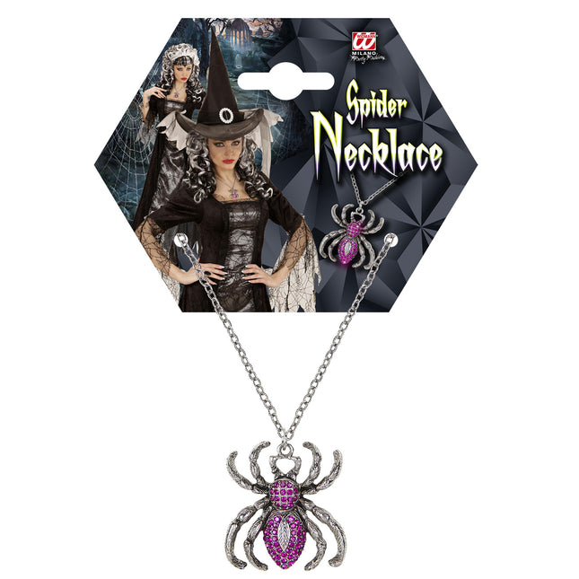 Collana di Halloween Ragno viola