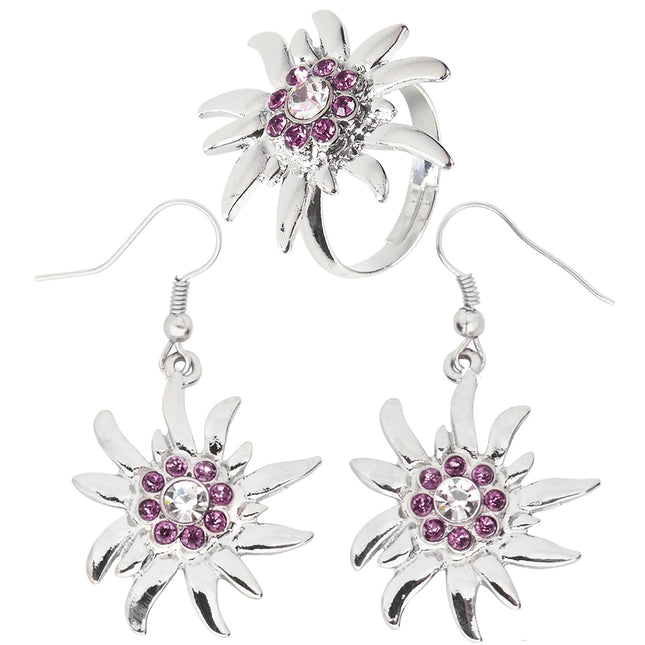 ORECCHINI E ANELLO EDELWEISS