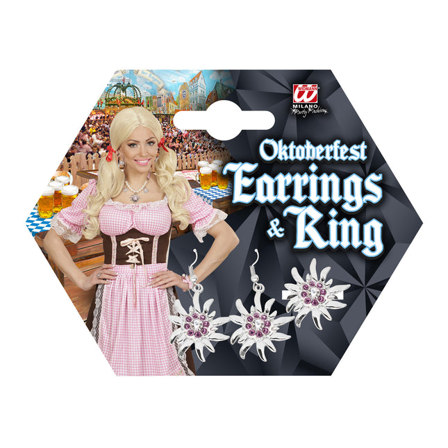 ORECCHINI E ANELLO EDELWEISS