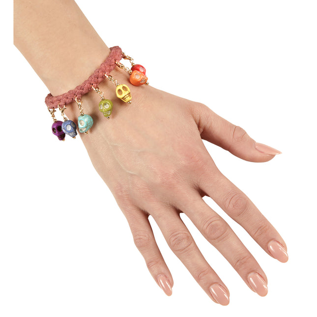 Bracciale Halloween Teschi colorati