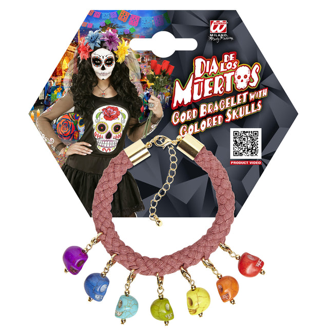 Bracciale Halloween Teschi colorati