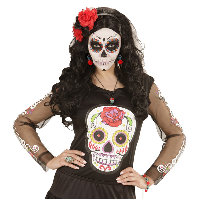 Collana di Halloween Teschio colorato