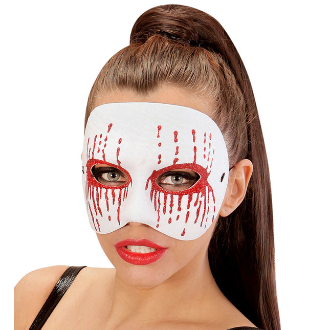 Maschera Halloween Psicopatico Bianca