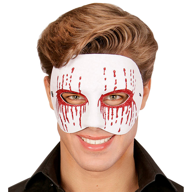Maschera Halloween Psicopatico Bianca