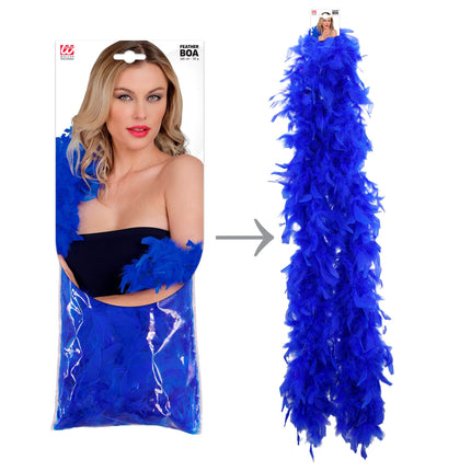 Piume di Boa blu 1,8 m
