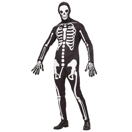 Costume Halloween Uomo Scheletro 3 pezzi