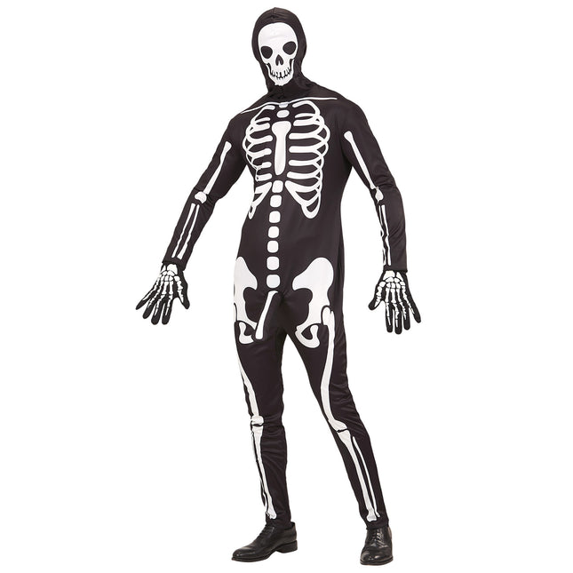 Costume Halloween Uomo Scheletro 3 pezzi