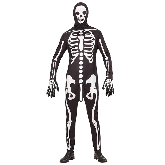 Costume Halloween Uomo Scheletro 3 pezzi