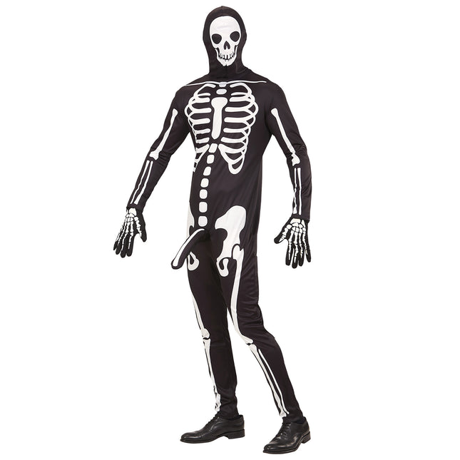 Costume Halloween Uomo Scheletro 3 pezzi