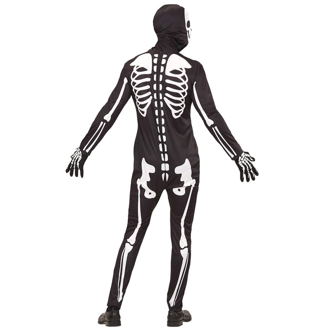 Costume Halloween Uomo Scheletro 3 pezzi