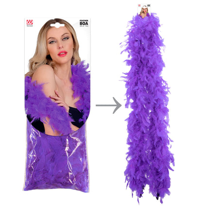 Piume di Boa viola 1,8 m