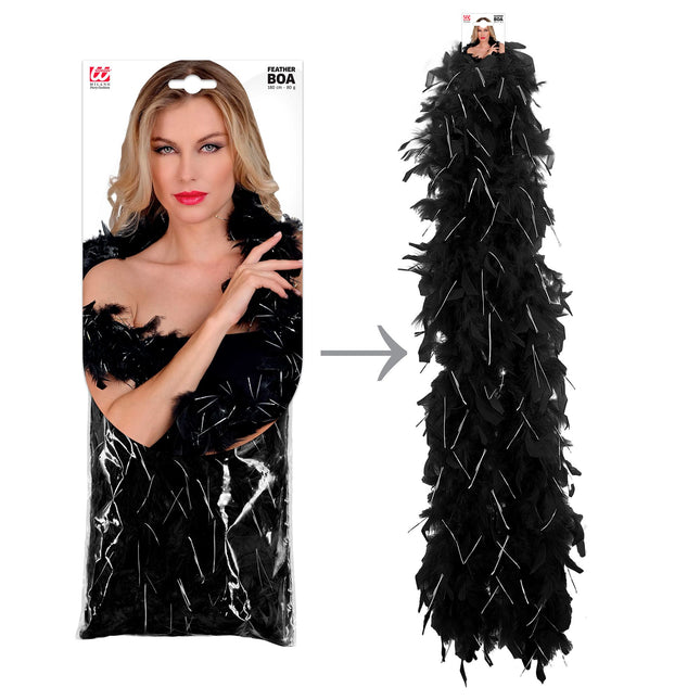 Boa nero argento 1,8 m