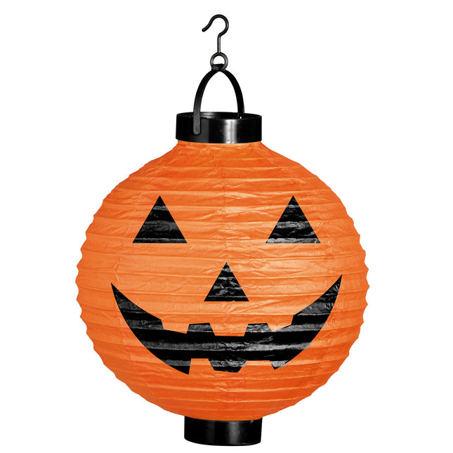 Lanterna di Halloween Zucca arancione 20 cm