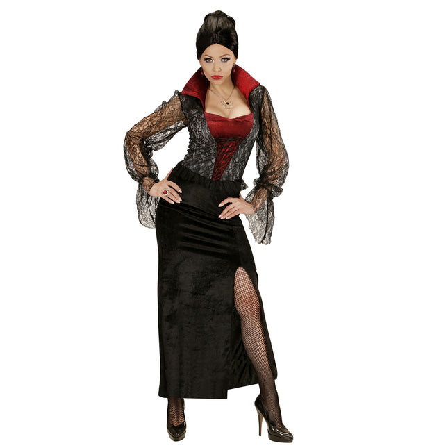 Vestito di Halloween Nero Donna Vampiro