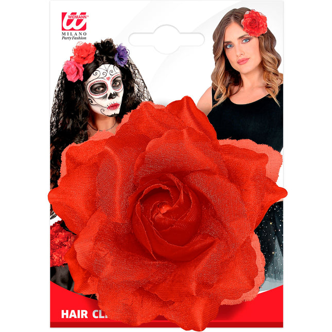 Fiore rosso per capelli