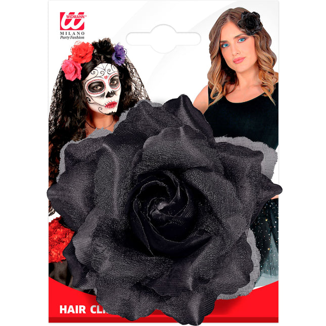 Fiore per capelli nero