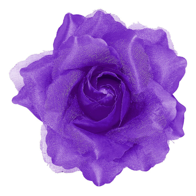 Fiore per capelli viola
