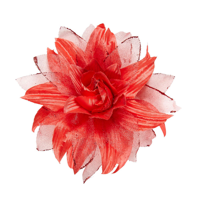 Fiore rosso per capelli