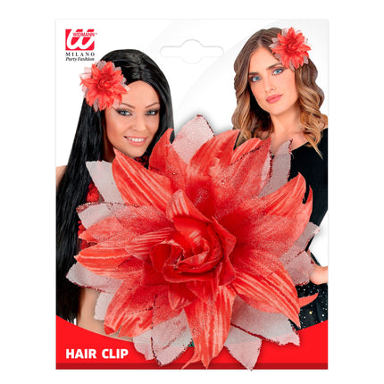 Fiore rosso per capelli