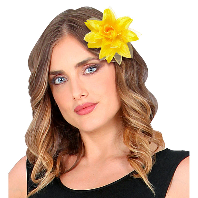 Fiore per capelli giallo