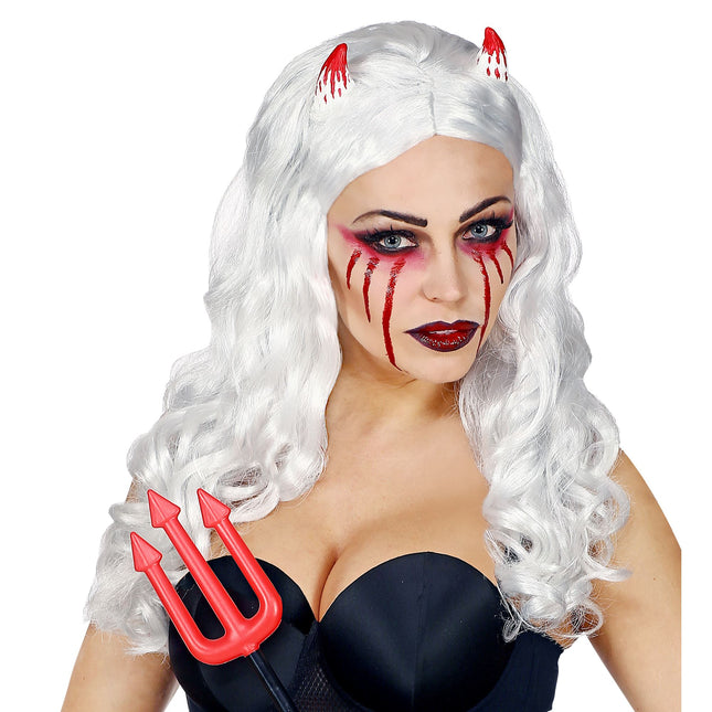 Parrucca di Halloween a colpi di bianco