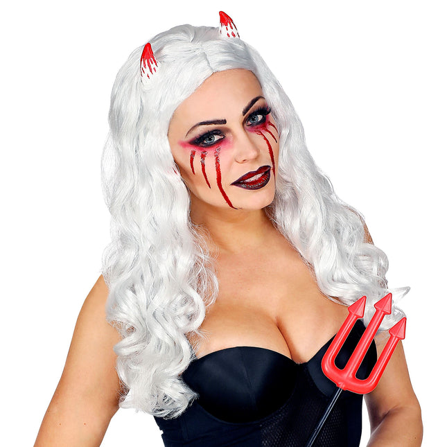 Parrucca di Halloween a colpi di bianco