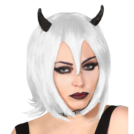 Parrucca di Halloween Bob bianco