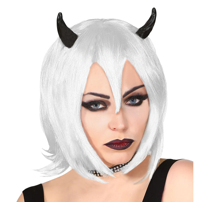 Parrucca di Halloween Bob bianco