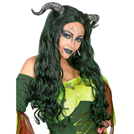 Parrucca di Halloween da strega della foresta verde