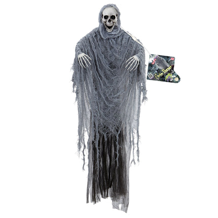 Bambola di Halloween Grigio Mietitore con suoni, luci e movimento