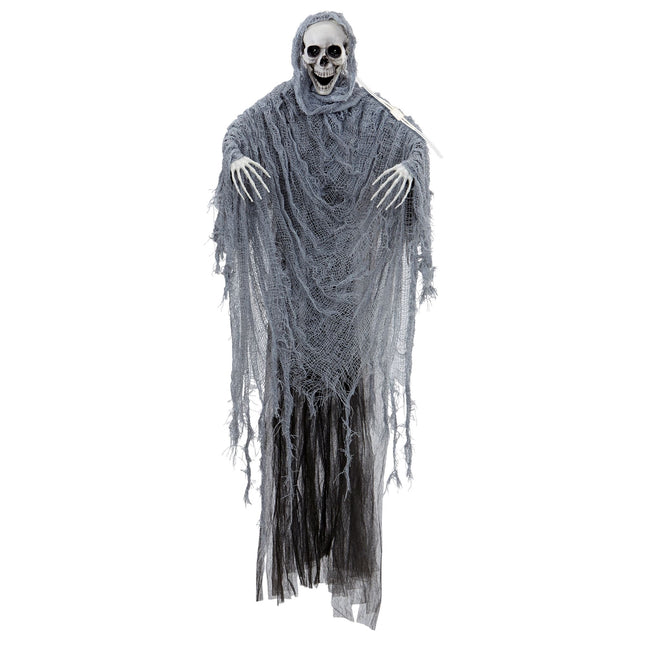 Bambola di Halloween Grigio Mietitore con suoni, luci e movimento