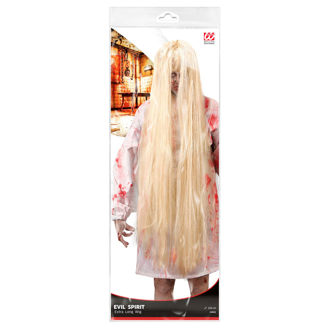 Parrucca di Halloween bionda da fantasma 1m