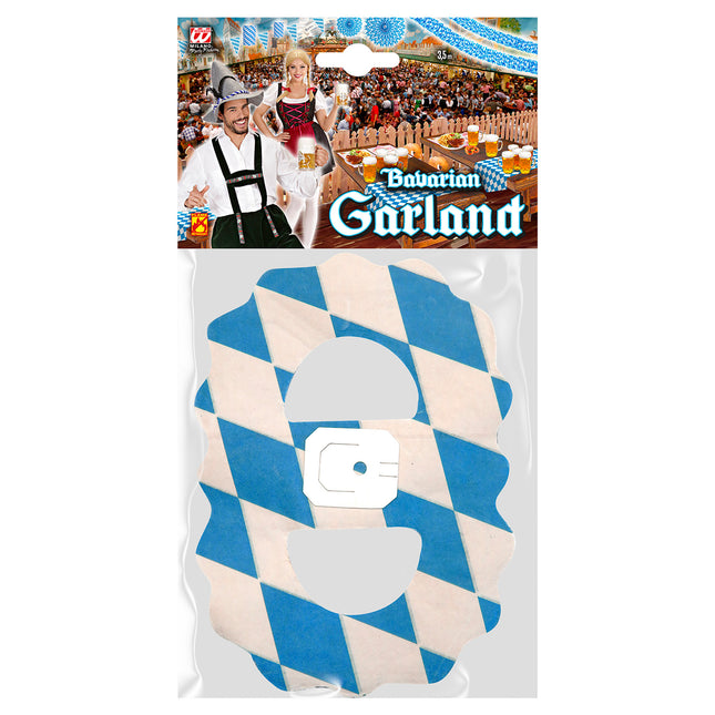Ghirlanda Oktoberfest Blu Bianca Ignifuga 3,5m