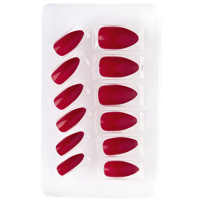 Unghie finte rosso bordeaux
